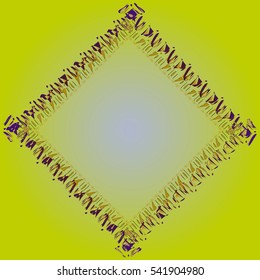 Abstract tender frame with ornament of mixed lines.