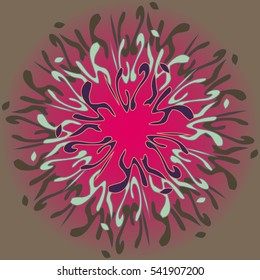 Abstract tender frame with ornament of mixed lines.