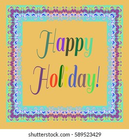 Abstract tender frame with ornament of mixed lines.