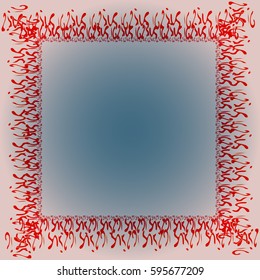 Abstract tender frame with ornament of mixed lines.
