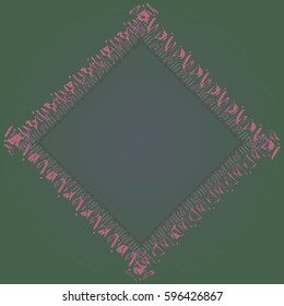 Abstract tender frame with ornament of mixed lines.