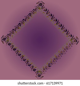 Abstract tender frame with ornament of mixed lines.
