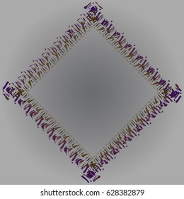 Abstract tender frame with ornament of mixed lines.