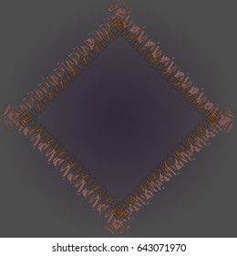 Abstract tender frame with ornament of mixed lines.