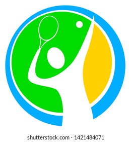 Abstract tennis player vector illustration
