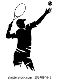 abstract tennis player vector illustration