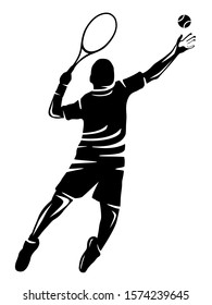 abstract tennis player vector illustration