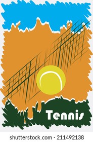 Abstract tennis poster
