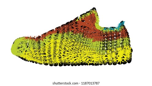 Abstract tennis sneaker
