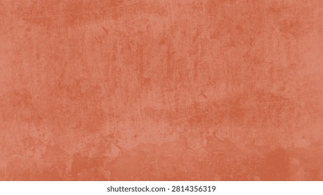 Abstract terracotta coral texture background, rustic orange red cement wall backdrop, vintage warm earthy tone vector surface for background design.