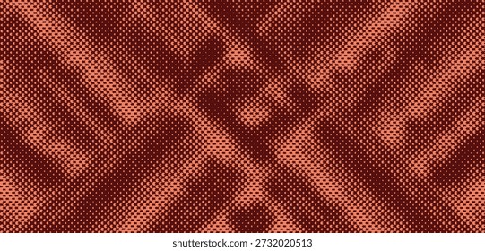 Fondo de Vector de patrón de chevrón de semitono de terracota Abstractas.