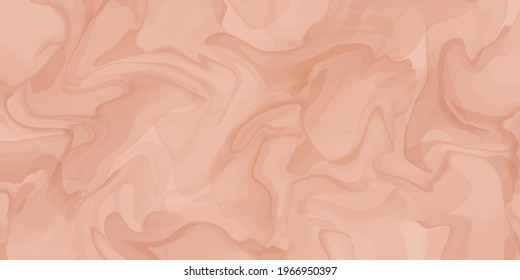 Abstract terracotta marble fluid painted background. Alcohol ink or watercolor art. Editable vector texture backdrop 