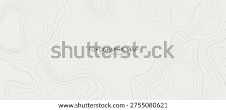 Abstract Terrain Contour Line Pattern Topographic Map Style Vector Background