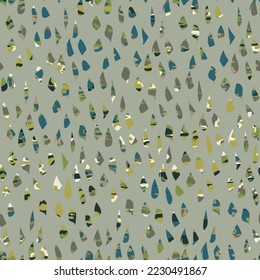Abstract terrazzo pattern on green background.  Terrazzo flooring vector seamless pattern. 