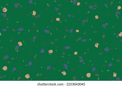 Abstract Terrazzo Venetian Texture. Vector Seamless Organic Design. Mosaic Wall Granite Pattern. Gray Marble Floor Background. Terrazzo Floor Vector Pattern. Stone Interior Irregular Print. Glass Art