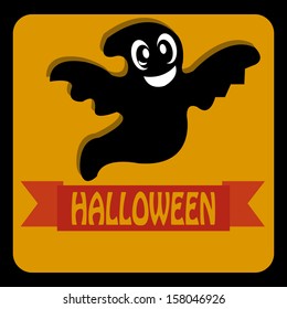 abstract terror ghost on special halloween background