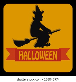 abstract terror witch on special halloween background