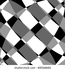 Abstract tessellating background. Overlapping mosaic shapes. Grayscale-monochrome geometric background texture.