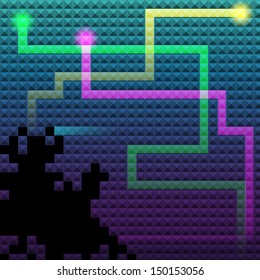 Abstract tetris background
