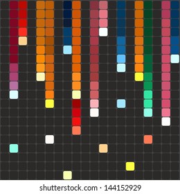 Abstract tetris pixel mosaic. Vector