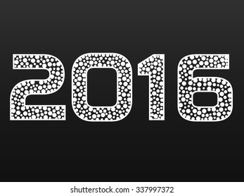 Abstract text 2016. Vector illustration. Eps 10