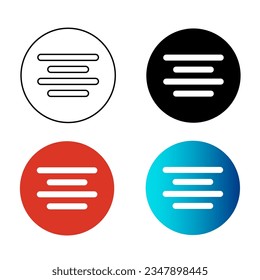 Resumen Ilustración de silueta de alineación de texto central, se puede usar para diseños de negocios, de presentación o cualquier diseño adecuado.