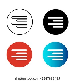 Resumen Texto Alinear la silueta derecha Ilustración, se puede usar para diseños de negocios, presentaciones o cualquier diseño adecuado.