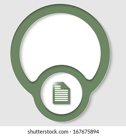 abstract text box for any text with notes icon