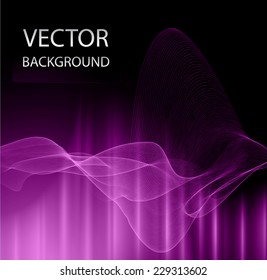 Abstract. text box. Brochure for computer graphic and technology. Dark purple background. 