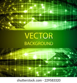 Abstract. text box. Brochure for computer graphic and technology. Dark yellow green background. 