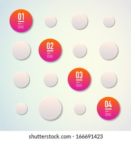 Abstract text box bubbles with numbers  Eps 10 vector illustration 