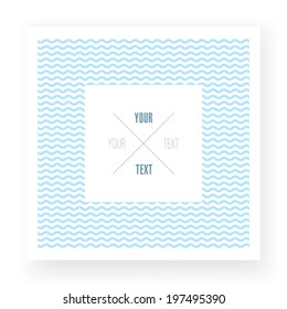Abstract text box design with light color wave background Eps 10 vector illustration