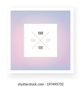 Abstract text box design with light color wave background Eps 10 vector illustration