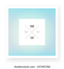 Abstract text box design with light color wave background Eps 10 vector illustration