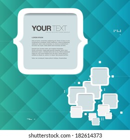 Abstract text box design with your text  Eps 10 stock vector illustration  