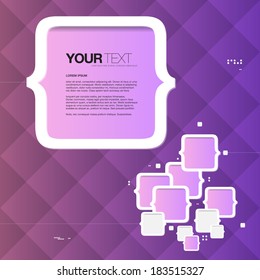 Abstract text box design with your text  Eps 10 stock vector illustration