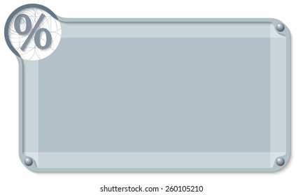 abstract text box for entering text and percent symbol