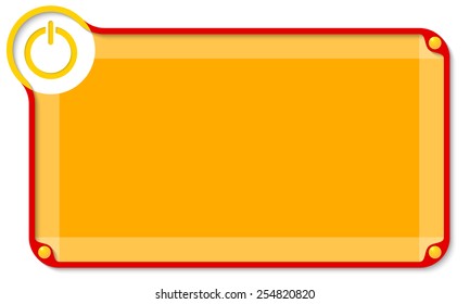 abstract text box for entering text and power button