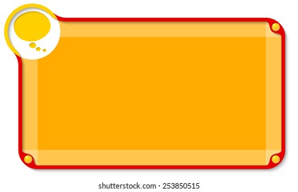 abstract text box for entering text and speech bubble