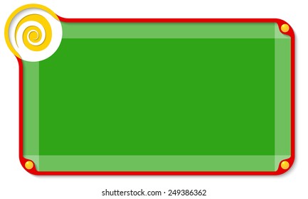 abstract text box for entering text and spiral