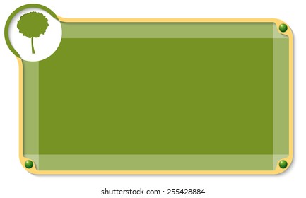 abstract text box for entering text and tree symbol