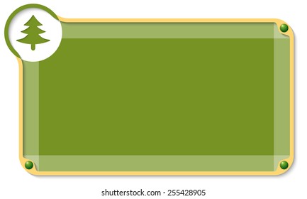 abstract text box for entering text and tree symbol