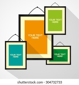 Abstract text box with  frame on clear background vector