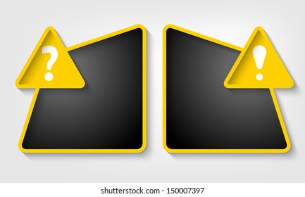 abstract text box with  mark