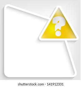 abstract text box with question mark