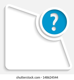 abstract text box and question mark