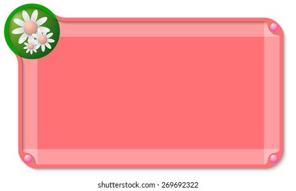 Abstract text box for your text and flowers