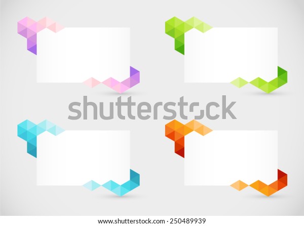 Abstract Text Boxes Stock Vector Royalty Free 250489939