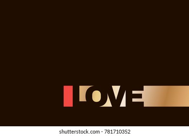 abstract text design LOVE