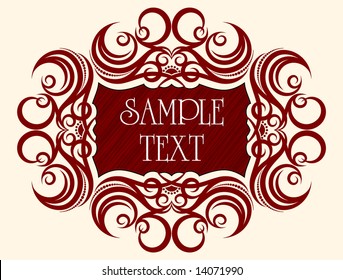Abstract text frame.